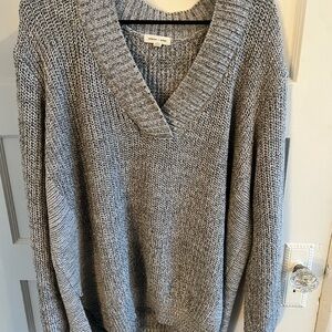Urban Outfitters Gray V-Neck Sweater